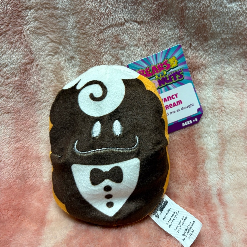 Bears vs Donuts Fancy Cream 3” Bean Plush